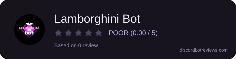 Rating widget preview for Lamborghini Bot
