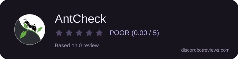 Rating widget preview for AntCheck