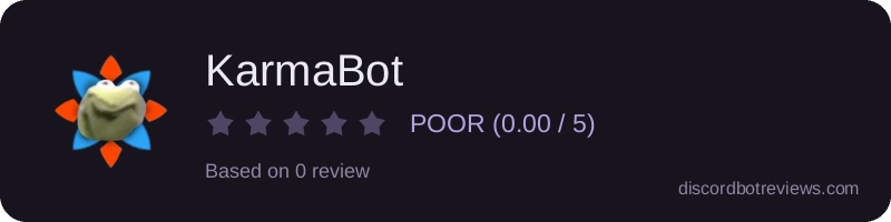 Rating widget preview for KarmaBot