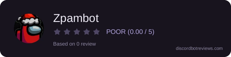 Rating widget preview for Zpambot