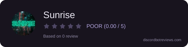 Rating widget preview for Sunrise