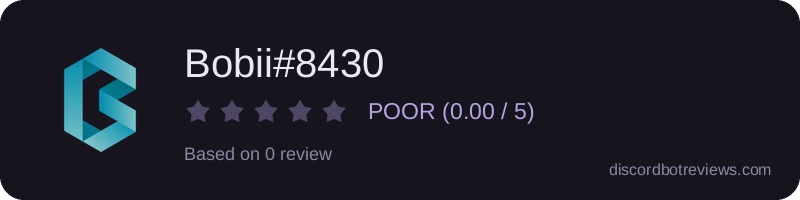Rating widget preview for Bobii#8430