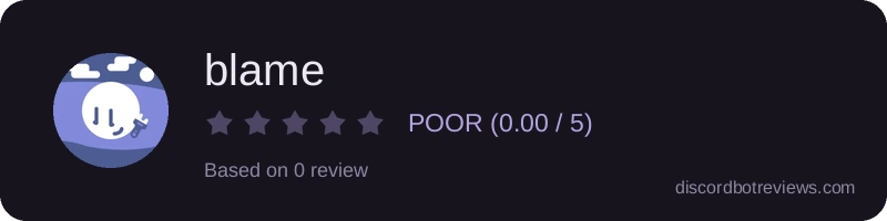 Rating widget preview for blame