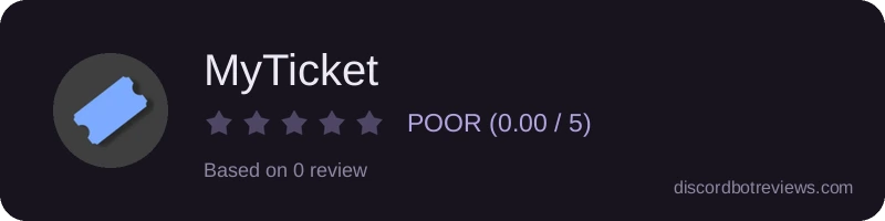 Rating widget preview for MyTicket