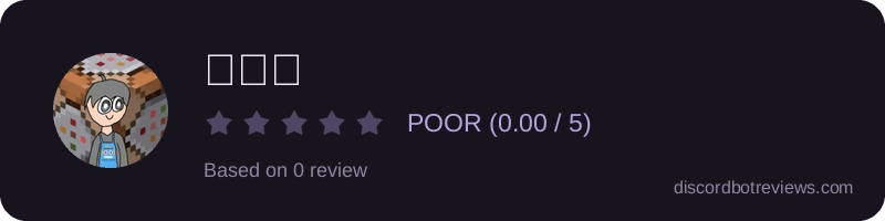Rating widget preview for 띵이봇
