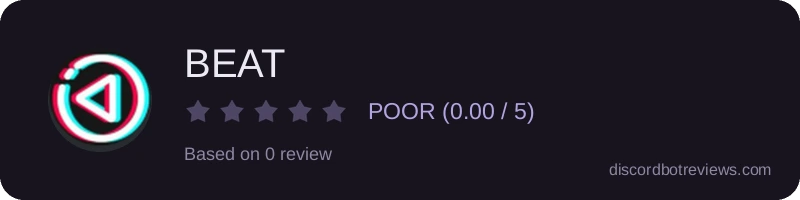 Rating widget preview for BEAT