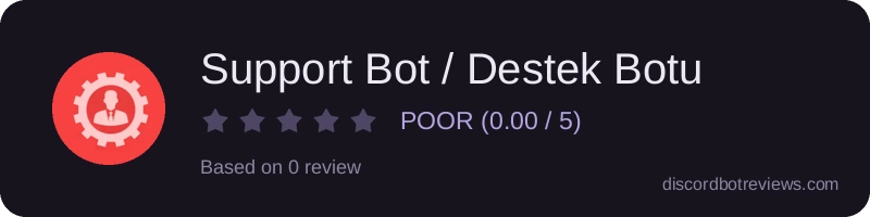 Rating widget preview for Support Bot / Destek Botu