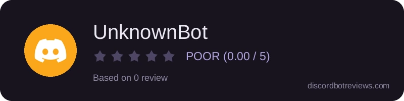 Rating widget preview for UnknownBot