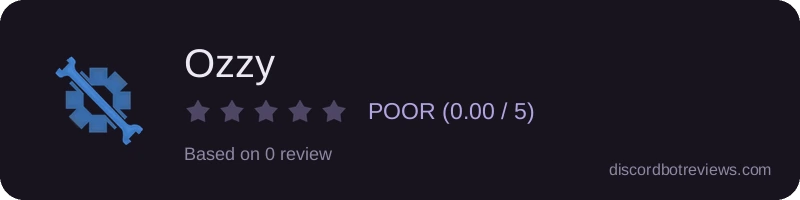 Rating widget preview for Ozzy