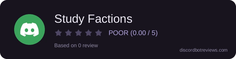 Rating widget preview for Study Factions