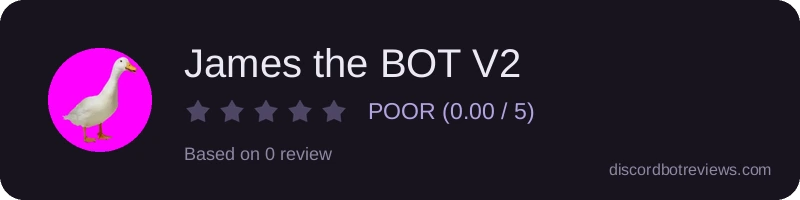 Rating widget preview for James the BOT V2