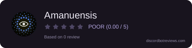 Rating widget preview for Amanuensis