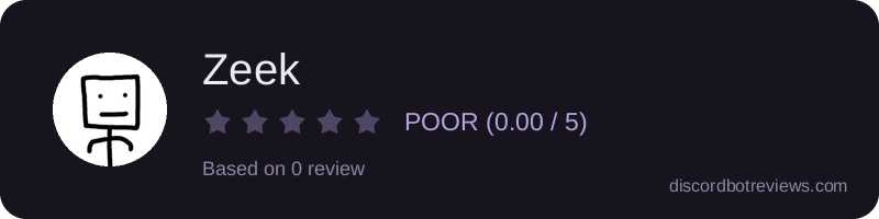 Rating banner for Zeek