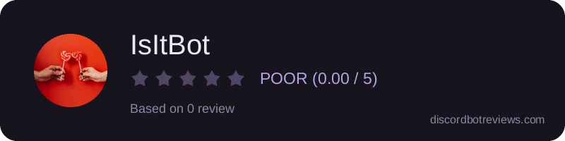 Rating widget preview for IsItBot