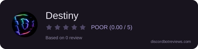 Rating widget preview for Destiny