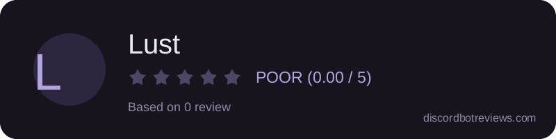 Rating widget preview for Lust