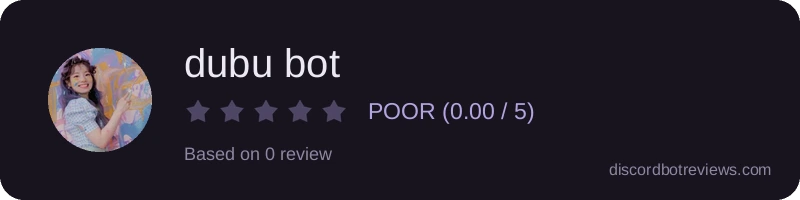 Rating widget preview for dubu bot