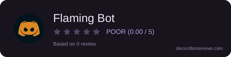 Rating widget preview for Flaming Bot