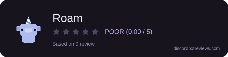Rating widget preview for Roam