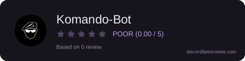 Rating widget preview for Komando-Bot