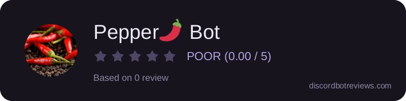 Rating widget preview for Pepper🌶️ Bot