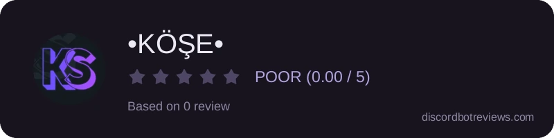 Rating widget preview for •KÖŞE•