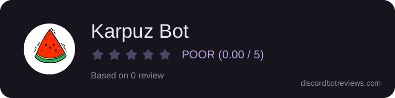 Rating widget preview for Karpuz Bot