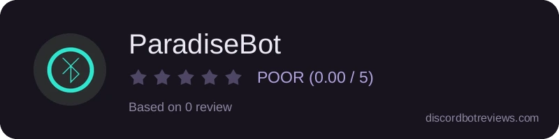 Rating widget preview for ParadiseBot