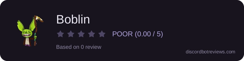 Rating widget preview for Boblin