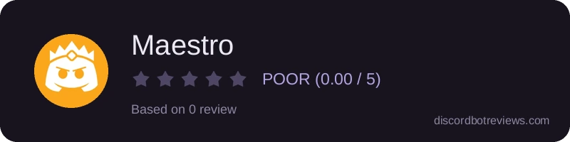 Rating widget preview for Maestro