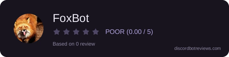 Rating widget preview for FoxBot