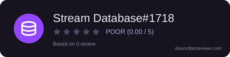 Rating widget preview for Stream Database#1718