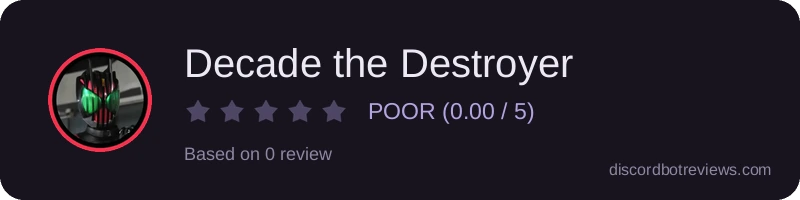 Rating widget preview for Decade the Destroyer