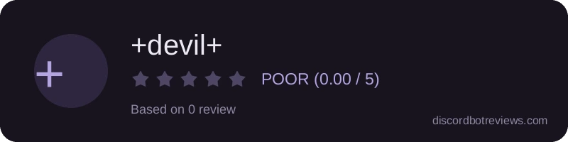 Rating widget preview for +devil+