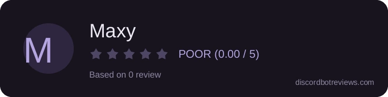 Rating widget preview for Maxy