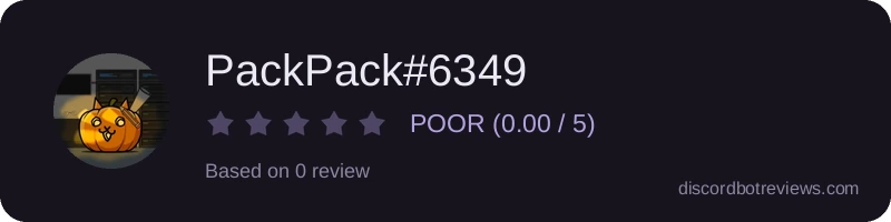 Rating widget preview for PackPack#6349
