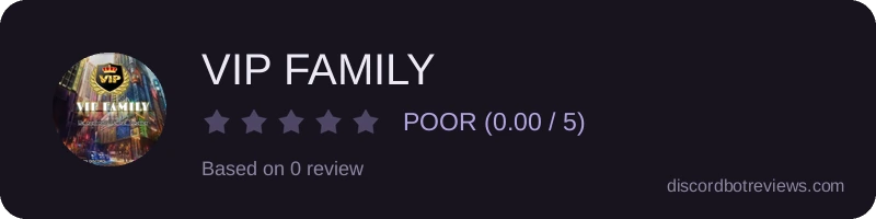 Rating widget preview for VIP FAMILY