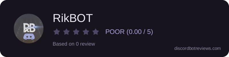 Rating widget preview for RikBOT