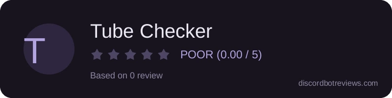 Rating widget preview for Tube Checker