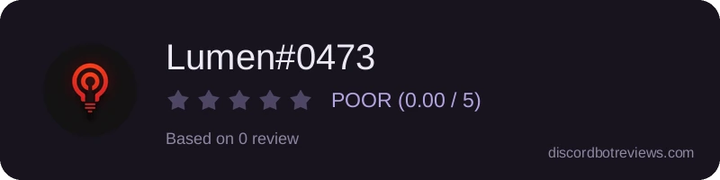 Rating widget preview for Lumen#0473