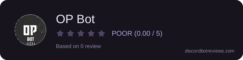 Rating widget preview for OP Bot