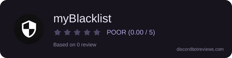 Rating widget preview for myBlacklist