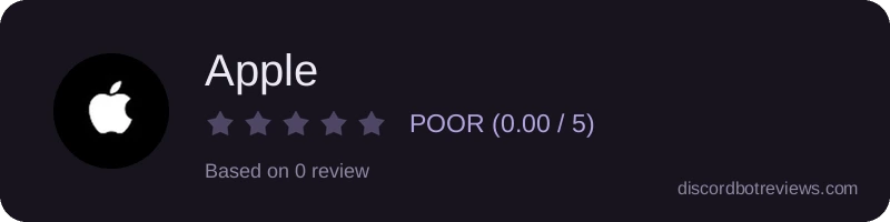 Rating widget preview for Apple