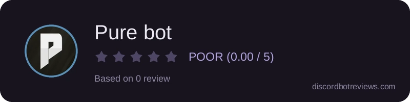 Rating widget preview for Pure bot