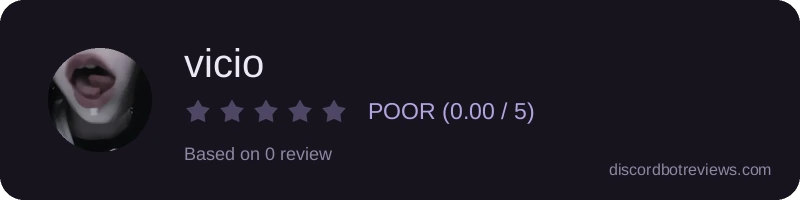 Rating widget preview for vicio