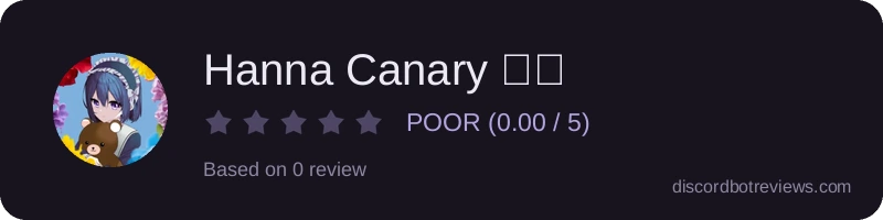 Rating widget preview for Hanna Canary 한나