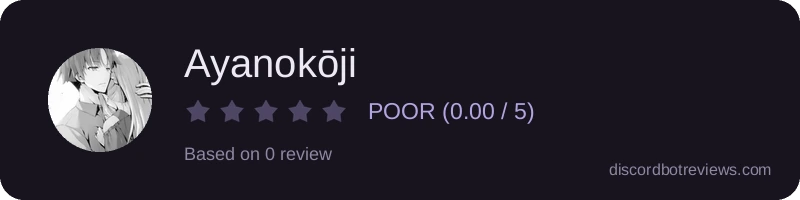 Rating widget preview for Ayanokōji