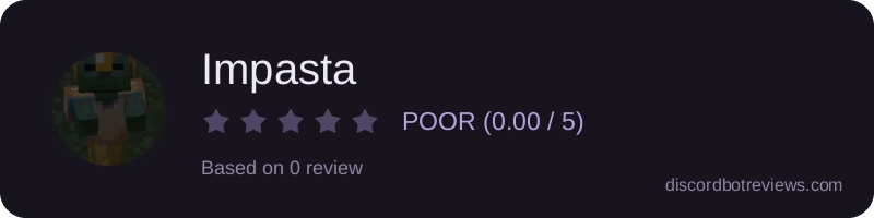 Rating widget preview for Impasta