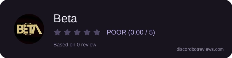 Rating widget preview for Beta