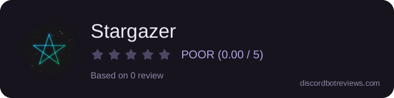 Rating widget preview for Stargazer